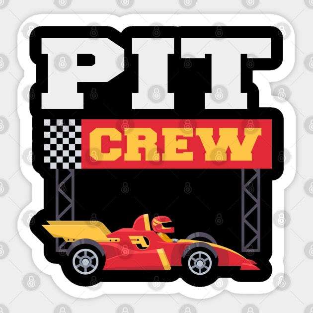 Racing Pit Crew Sticker by TeddyTees